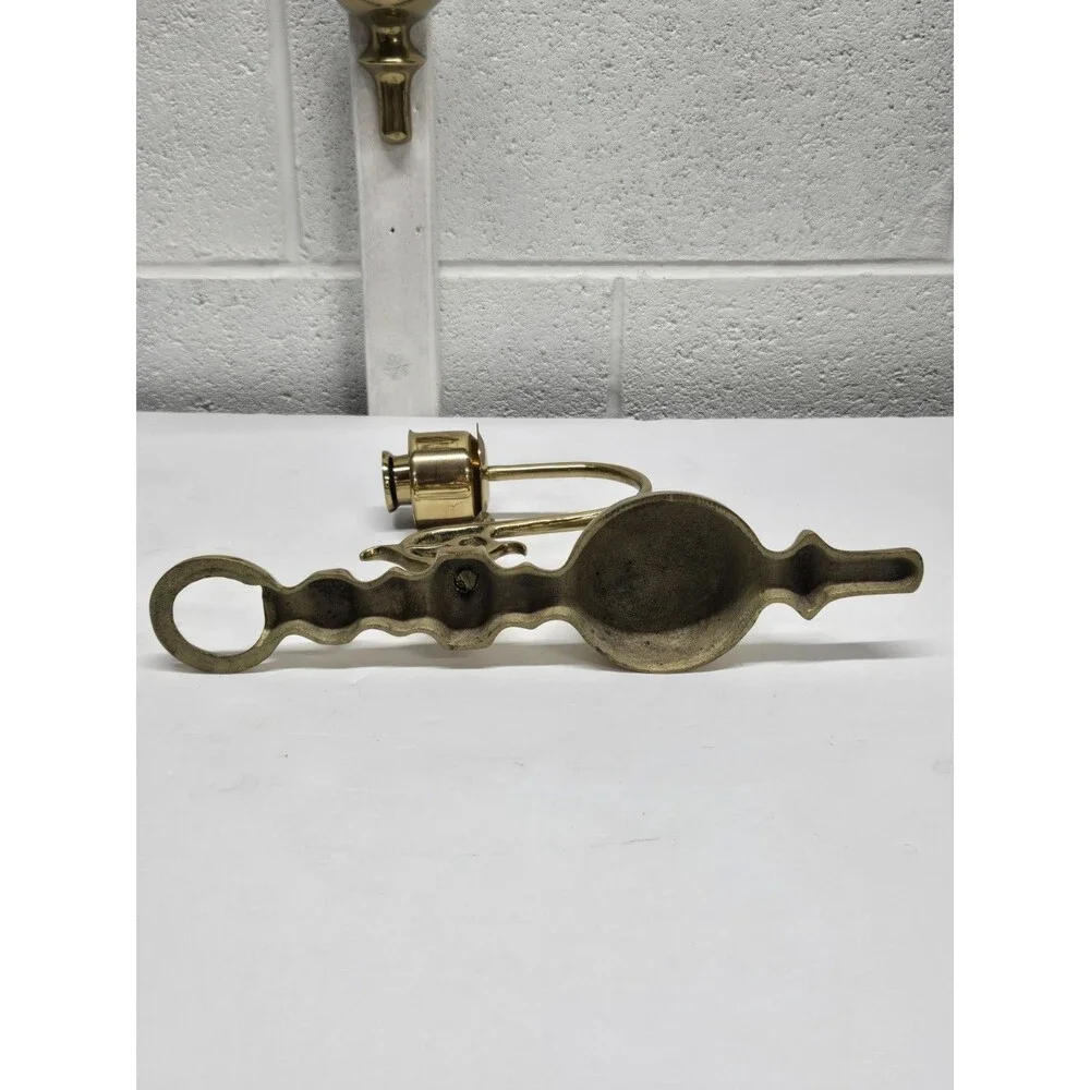 Set of Solid Brass Georgian Style Wall Sconce Set - a Pair Vintage